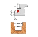 Afbeeldingen van CMT Beslagfrees met gebraseerde plaketten D=150mm B=50mm Z2+2 Hh=16mm HD=40mm - TE.ROTO.302.150.50