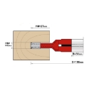 Afbeeldingen van CMT 2-delige verstelbare groeffrees met gebraseerde plaketten D=150mm B=30mm Z4+V4 Hh=5-9.5mm HD=27mm - TE305.02A.30