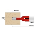 Afbeeldingen van CMT 2-delige verstelbare groeffrees met gebraseerde plaketten D=160mm B=50mm Z4+V4 Hh=10-19mm HD=32mm - TE305.04.50