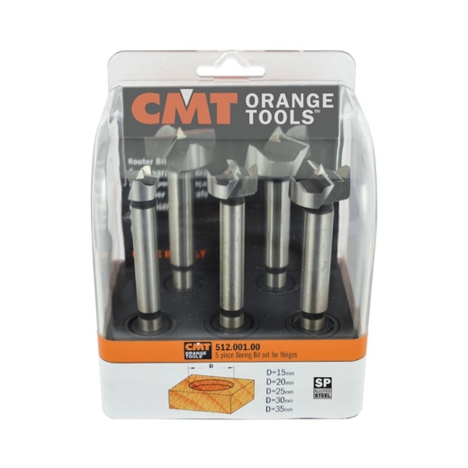 CMT Set van 5 cilindrische potscharnierboren LT=90mm S=10x30mm Z2+V2 RH SP - 512.001.00