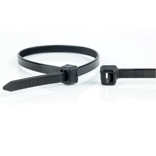 1000st. Standaard kabelbinder 2.5mm x 100mm, polyamide 6.6, kleur zwart - 110320111