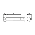 Afbeeldingen van Inbusbout met cilinderkop en volledige draad Din 912 M3x12 inox A2 (S2.5)