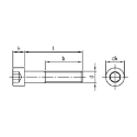 Afbeeldingen van Inbusbout met cilinderkop en deeldraad Din 912 M22x90/56 inox A2-70 (S17)