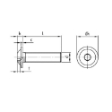 Afbeeldingen van Laagbolkopschroef met kraag en binnenzeskant ISO 7380-2 M10x80 inox A4-70 (S6)