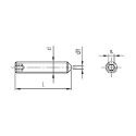 Afbeeldingen van Inbus stelschroef met kegelpunt 45H Din 914 M20x40 inox A4 (S10)