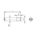 Afbeeldingen van Sleufkopschroef met afgeschuind uiteinde Din 427 M5x20 inox A1 - AISI 303