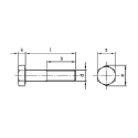 Afbeeldingen van Zeskantbout met deeldraad Din 931 M10x70/26 inox A2-70 (SW17)