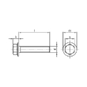 Afbeeldingen van Zeskantflensbout met volledige draad Din 6921 M8x35 inox A2-70 (SW13)