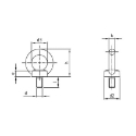 Afbeeldingen van Oogbout gegoten Din 580 M30 inox A2