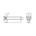 Afbeeldingen van Afbreekschroef met breekpunt 18-25Nm M8x50 inox A2