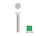 Afbeeldingen van Zelf draadtappende bout met verzonken kop Torx TX25 Din 7500M M5x12 inox A2