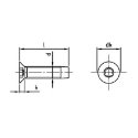 Afbeeldingen van Zelf draadtappende bout met verzonken kop Torx TX20 Din 7500M M4x20 inox A2