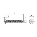 Afbeeldingen van Antidiefstal plaatschroef met tweegatsaandrijving en flenskop 4.8x38 inox A2 (SP10)