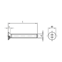 Afbeeldingen van Antidiefstalbout met tweegatsaandrijving en verzonken kop M5x25 inox A2 (SP10)