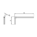 Afbeeldingen van Beveiligingssleutel voor inbus aadrijving met SW1/8" en pin 