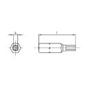 Afbeeldingen van Veiligheidsbits voor inbus aadrijving met SW1/8" en pin 