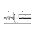 Afbeeldingen van Zonnepaneel bevestiging met kegelpunt en EPDM ring 19mm 8x80/50 inox A2