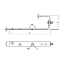 Afbeeldingen van Regelbare dakhaak voor leien dak 260x30x60/5mm inox A2