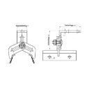 Afbeeldingen van Universele beugel voor metalen dakplaten inox A2