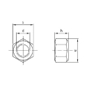 Afbeeldingen van Zeskant borgmoer Din 985 M3 inox A2