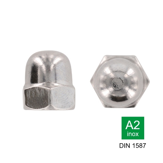 Afbeeldingen van Zeskant dopmoer Din 1587 M8 inox A2-70