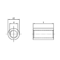 Afbeeldingen van Ronde koppelmoer type 9070 M30x60 inox A4