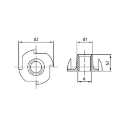 Afbeeldingen van Inslagmoer type 9260 M8x11 inox A2