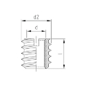 Afbeeldingen van Inschroefmoer type 7965 M12x25 inox A2