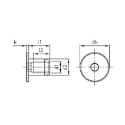 Afbeeldingen van Hulsmoer met binnenzeskant en platte kop type 9062 M10x18 inox A4