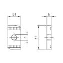 Afbeeldingen van Glijmoer 41/41 met gedeeltelijke vertanding type 9199 M10 inox A2