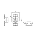 Afbeeldingen van Glijmoer 41/41 met gedeeltelijke vertanding type 9199 M8 met bevestigingshulp inox A2