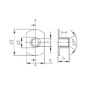 Afbeeldingen van Lasmoer / Hulsmoer type 9060CS M6 (d19/h7.5) inox A2