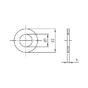 Afbeeldingen van Vlakke sluitring Din 125A M16 (17x30x3) inox A2