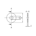 Afbeeldingen van Vlakke sluitring Din 9021 M18 (20x56x4) inox A4