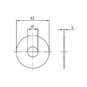 Afbeeldingen van Carrosserie sluitring M5 (5.3x30x1.5) inox A2