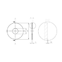 Afbeeldingen van Vlakke sluitring ANFOR NFE 25-513LL M20 (21x60x3) inox A4