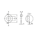 Afbeeldingen van Vlakke sluitring ANFOR NFE 25-513M M52 (54x100x8) inox A4