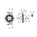 Afbeeldingen van Gekartelde conische veerring ANFOR NFE 25-511 type S (8x18x1.4) inox A2