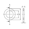 Afbeeldingen van Vlakke sluitring voor cilinderschroeven Din 433 M3 (3.2x6x0.5) inox A2