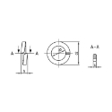 Afbeeldingen van Veerring voor cilinderkopschroeven Din 7980 M5 (5.1x8.8x3.2) inox A1 - AISI 301