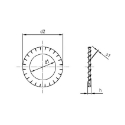 Afbeeldingen van Waaierveerring Din 6798A M6 (6.4x11x2.1) inox A2