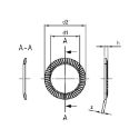 Afbeeldingen van Veiligheid sluitring type 9093S M4 (4.3x7x1) inox A2