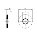 Afbeeldingen van Afdichtingsring met EPDM coating type 9055 M10 (10.5x29) inox A4