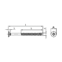 Afbeeldingen van Houtschroef Pozidrive PZ2 met verzonken kop en deeldraad 3.5x45/30 inox A2