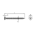 Afbeeldingen van Houtschroef Torx TX25 met verzonken kop en volledige draad 6x80 inox A2