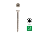 Afbeeldingen van Houtschroef Torx TX25 met verzonken kop en deeldraad 5x80/48 inox A2