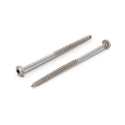 Afbeeldingen van Houtschroef Torx TX10 met bolkop en deeldraad 3.5x25/18 inox A2