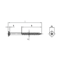 Afbeeldingen van Houtschroef Torx TX10 met verzonken kop, deeldraad en voorsnijpunt 3x50/30 inox A4