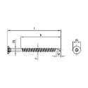 Afbeeldingen van Houtschroef Torx TX25 met verzonken kop, deeldraad en boorpunt 6x160/70 inox A2