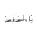 Afbeeldingen van Terrasschroef Torx TX20 TBS-Drill met verzonken kop en voorsnijpunt 5.3x70 inox A2